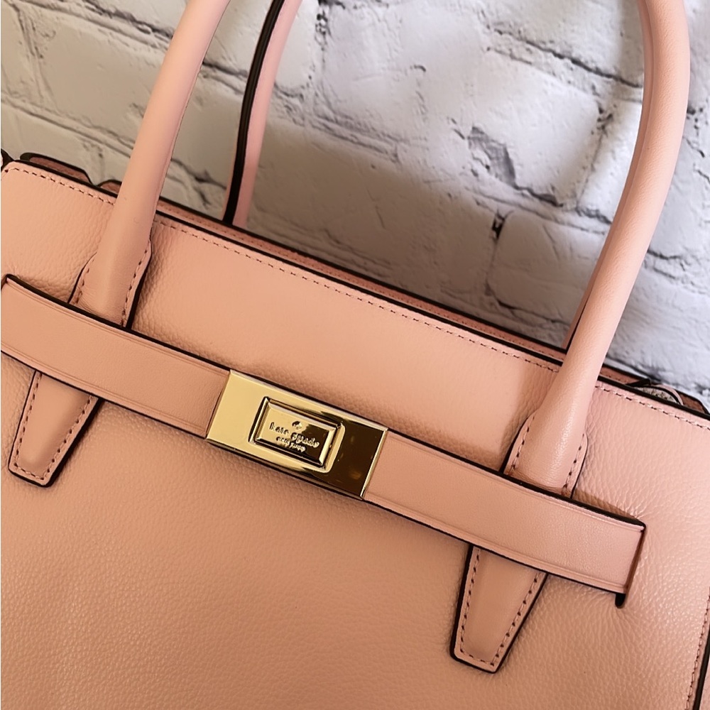 *KATE Spade ♠️ *Lucia  Refined Grain LEATHER MEDIUM SATCH - Picture 4 of 13